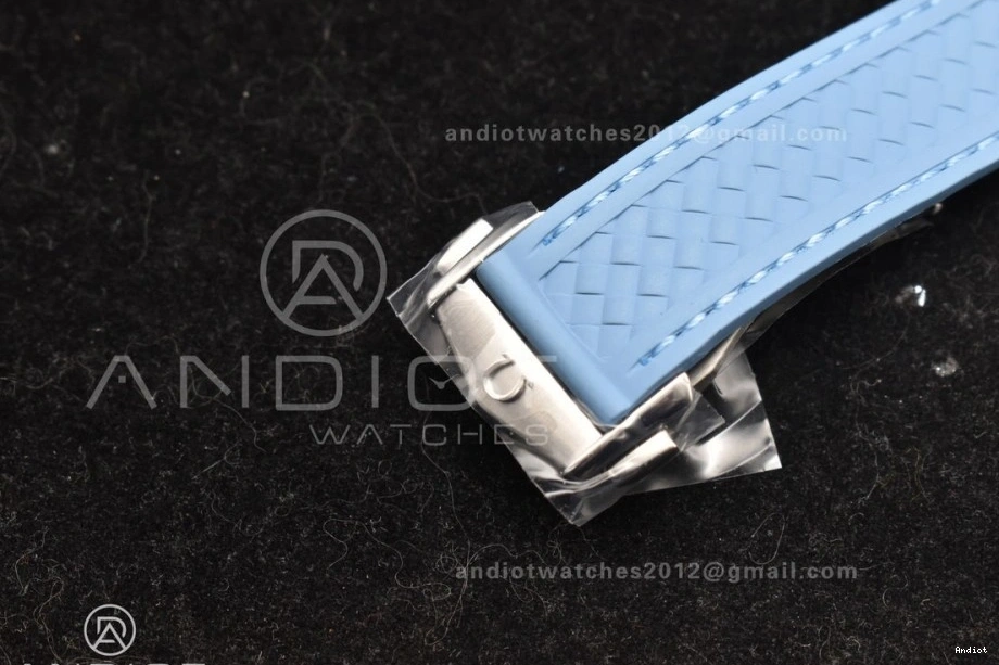 1:1 Summer on Terra Dial Clone Blue VSF Super Strap Blue Rubber A8900 Best 41mm Edition Aqua 1103